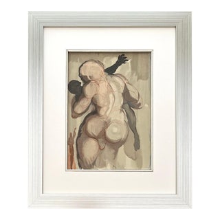 1960s Salvador Dali Woodcut Purgatory 6 Death Violence Framed For Sale