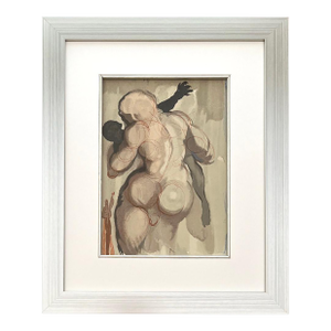 1960s Salvador Dali Woodcut Purgatory 6 Death Violence Framed
