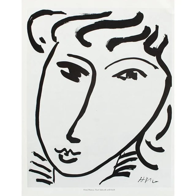 Printmaking Materials 1987 After Henri Matisse for Verve, "Head", Second Edition Print For Sale - Image 7 of 9