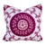 Canvello Style Burgundy and Pink Embroidered Medallion Pillow Cover With Tassel For Sale