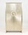 Jonathan Adler "Talitha" Armoire, with starburst pattern nickel-plated metal exterior, the two doors with abalone shell...