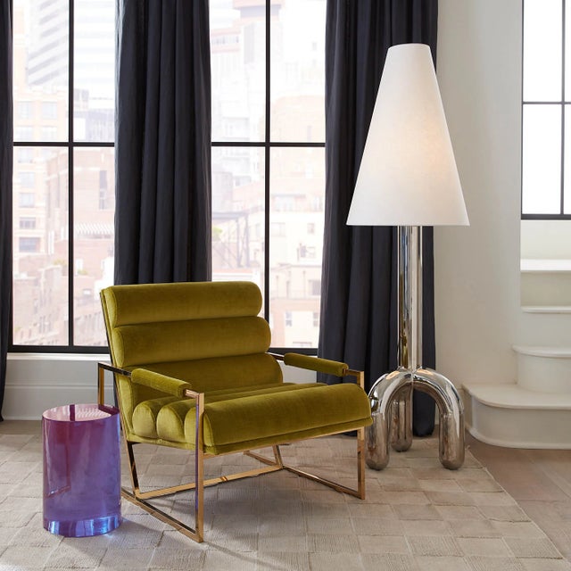 Channeled Goldfinger Lounge Chair, Pear For Sale In Charlotte - Image 6 of 11