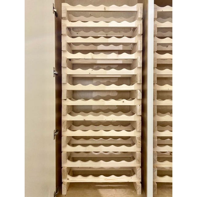 Organic Modern Light Raw Pine Wine Racks, a Pair (144 Bottle Capacity) For Sale - Image 4 of 7