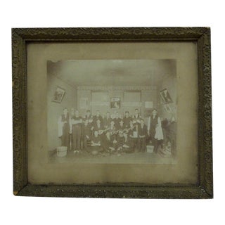 Circa 1890 Vintage "The Nimrod Club" Framed Black & White Photograph For Sale
