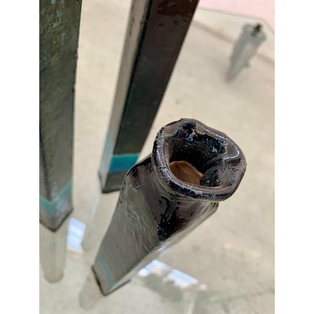 Ceramic Raku Ceramic Vases, 1970s, Set of 3 For Sale - Image 7 of 9