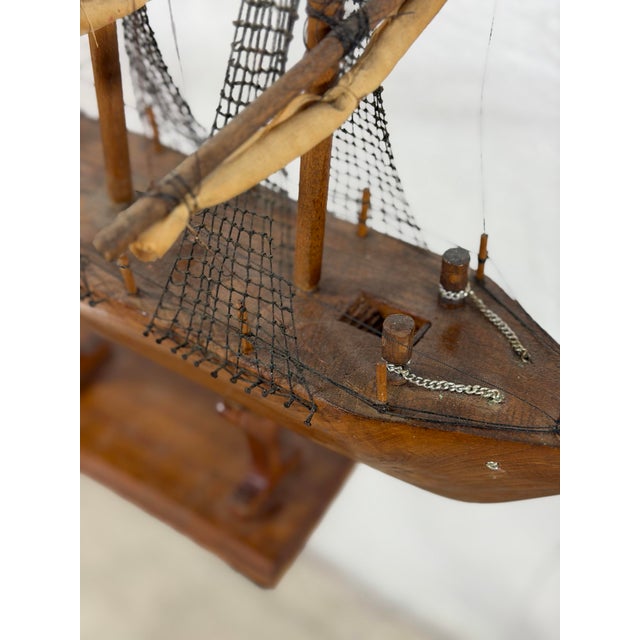 Vintage Ship Model For Sale - Image 9 of 12