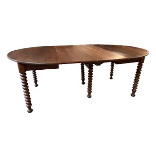 American Cherry Dining Table With Spool Legs For Sale