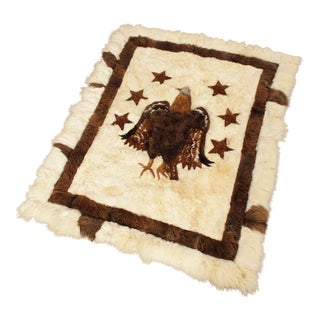 Late 20th Century Peruvian Alpaca Fur & Hide Tapestry or Rug For Sale