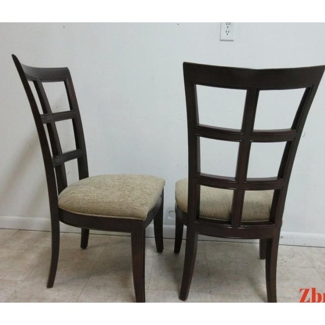 Pair Stanley Furniture Window Back Dining Room Side Chairs A For Sale - Image 9 of 11