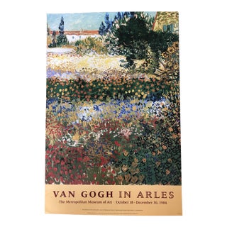 Van Gogh in Arles Poster 1984 Metropolitan Museum of Art Flowering Garden 1888 For Sale