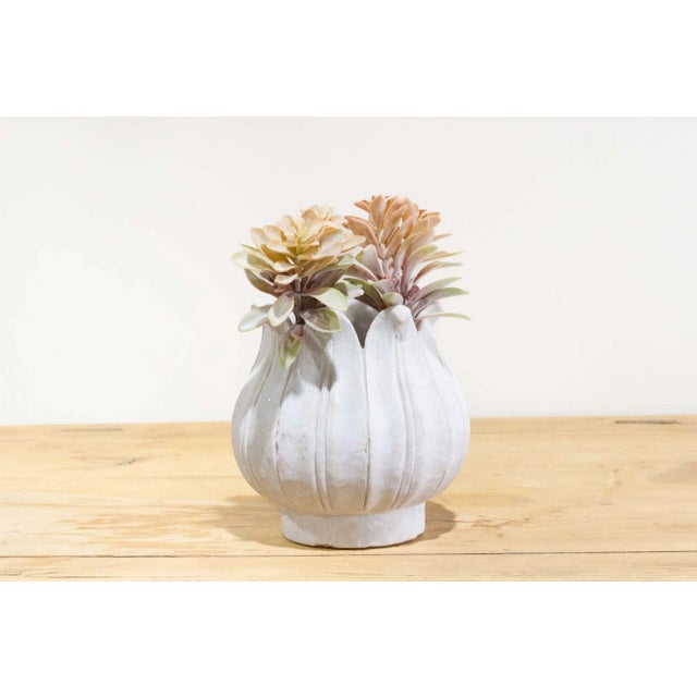 Stone Carved White Marble Lotus Vase-Agra For Sale - Image 7 of 7