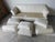 Vintage Century Furniture White Textured Fabric Three-Seater Sofa For Sale - Image 4 of 18