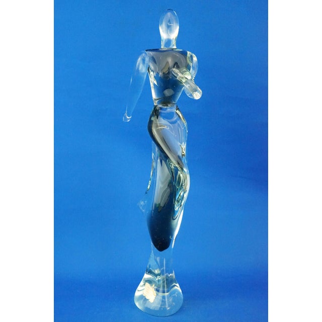 1920s Large Sculpture of Stylized Woman in Smoked Sommerso Murano Glass by Franco Bottaro, 1920s For Sale - Image 5 of 18