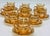 9 Art Nouveau Citrine Gilt Enamel Crystal Demitasse Cups & Saucers, Atrib. Moser For Sale - Image 13 of 18