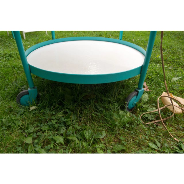 1960s 1960s Tropitone Turquoise Circular Cart For Sale - Image 5 of 9