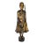 Asian Carved Wood Buddhist Monk Statue 30.5 In For Sale