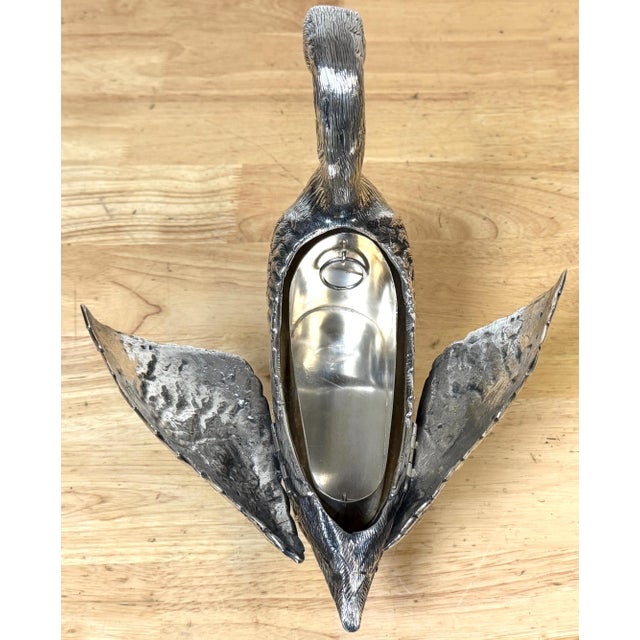Articulated Silver-Plated Bronze Swan Box-/ Bonbonnière or Cache Pot For Sale - Image 12 of 18