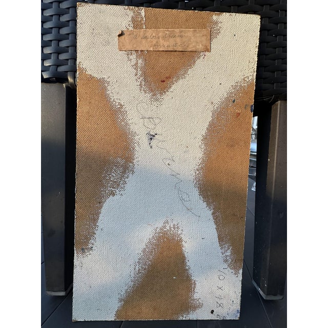 1950s Mid-Century "A Sailor's Dream" Encaustic Painting, Signed C. Burns For Sale - Image 5 of 6
