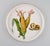 Royal Worcester, England. Six round porcelain dishes decorated with corn cobs, apples and gold edge. 1960s. Measures: 21.5...