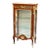 French Louis XV Vitrine Cabinet – Grand Solid Wood Display Case With Gilded Inlay & Glass Shelves For Sale