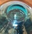 Contemporary Studio Glass Gradient Vase in Teal and Charcoal For Sale - Image 11 of 12
