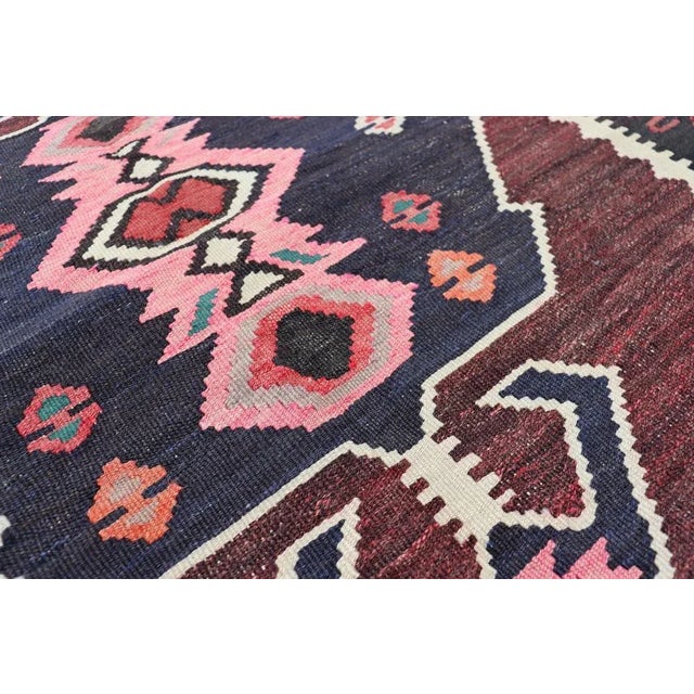 Vintage Handwoven Sofreh Kilim, 1920s For Sale - Image 9 of 11