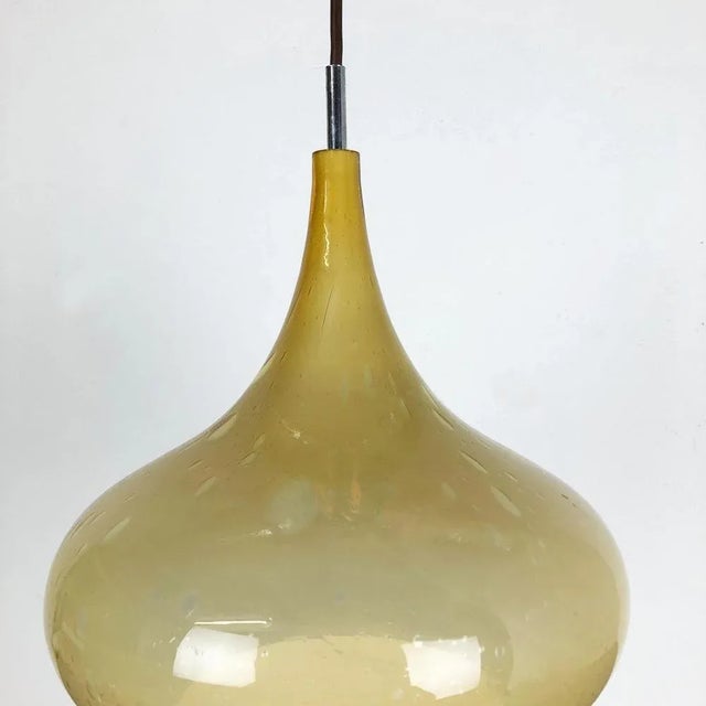 Glass Hanging Light from Doria Lights, Germany, 1970s For Sale - Image 4 of 14