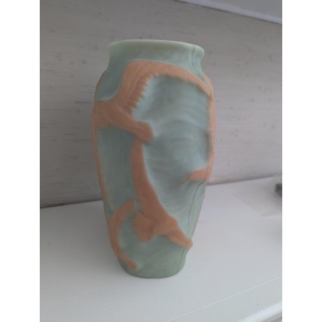 1920s Phoenix Consolidated Art Glass Vase For Sale - Image 5 of 5