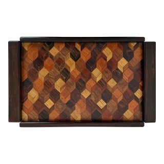 1970s Don Shoemaker Mexico Wood Tray For Sale