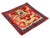 Asian Asian Square Red Golden Dragon Bats Yu Ri Edge Fabric Display Art For Sale - Image 3 of 7