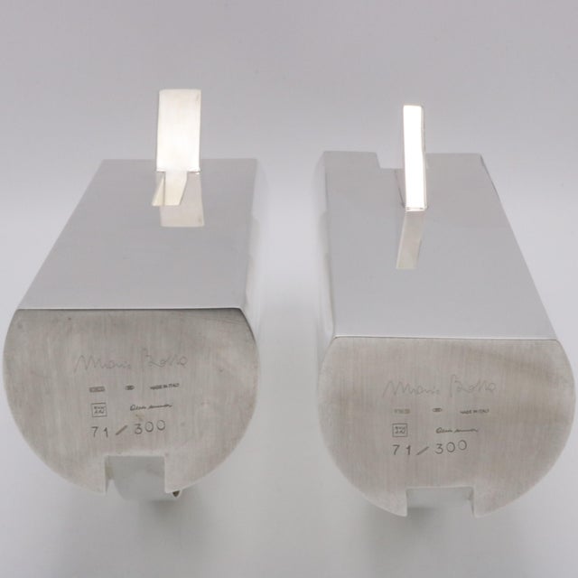 1980s Pair of Sterling Silver Interlocking Carafes For Sale In New York - Image 6 of 9