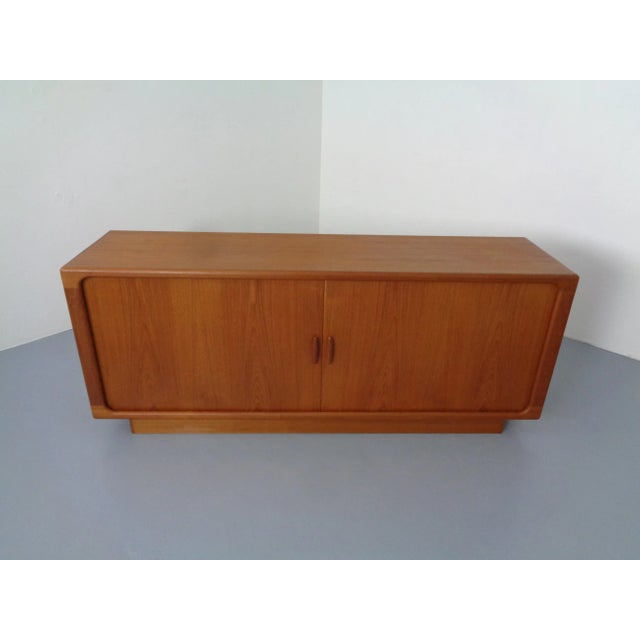 Wood Large Teak Tambour Sideboard from Dyrlund, 1960s For Sale - Image 7 of 17