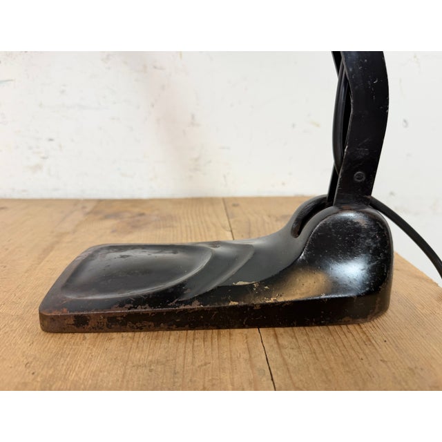 Vintage German Black Bank Lamp, 1930s For Sale - Image 4 of 17