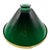 1920s 1920s Art Deco Banker/Poker Hanging Ceiling Light W/ 9" Brass Rim Green Glass Shade For Sale - Image 5 of 12