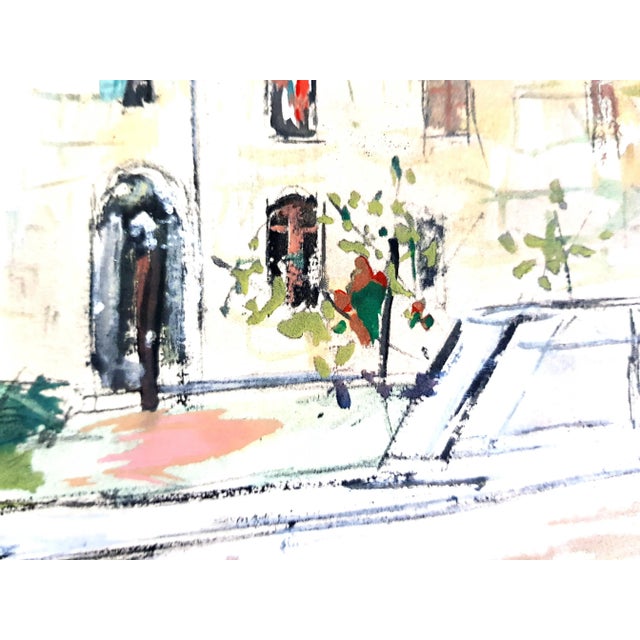 Inspired Village of Montmartre - Pochoir 1950 For Sale - Image 4 of 6