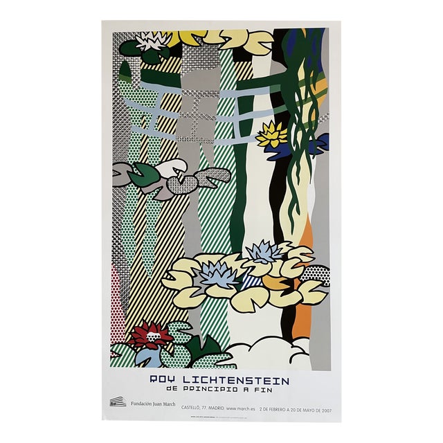 Roy Lichteinstein, Water Lilies with Japanese Bridge, 1992, Paper For Sale