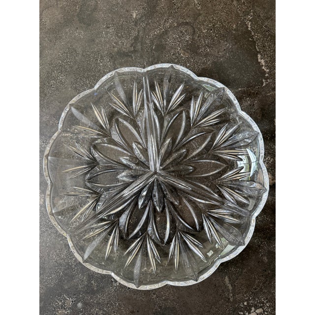 Marquis by Waterford Three-Section Crystal Relish Serving Bowl For Sale - Image 9 of 10