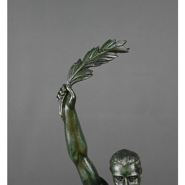 Unknown, Sculpture Victory, 1920s, Spelter Babbitt For Sale - Image 11 of 18