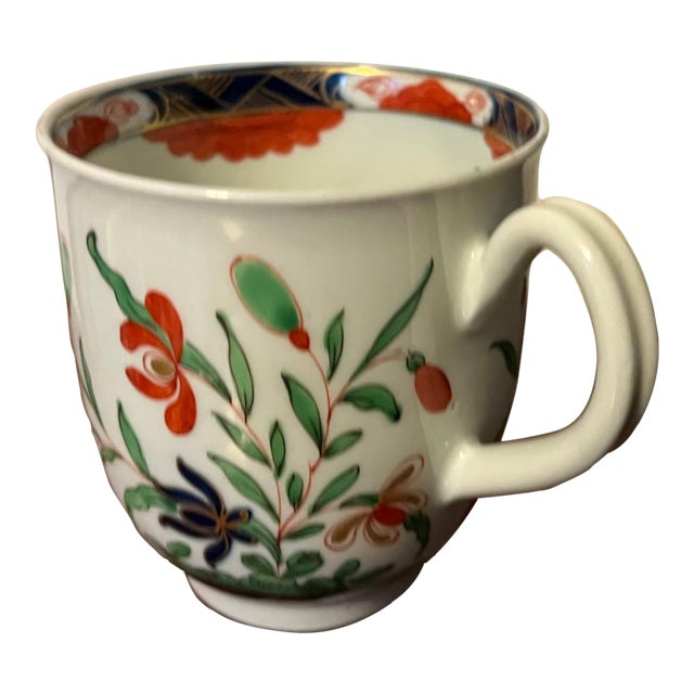 Antique 18th Century Georgian Worcester Porcelain First Period Imari Coffee Cup in the Kempthorne Pattern, Circa 1768 For Sale