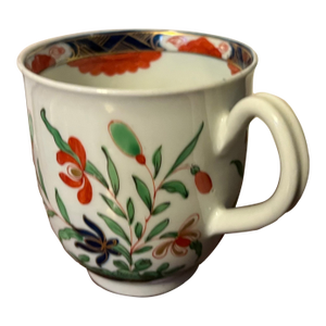 Antique 18th Century Georgian Worcester Porcelain First Period Imari Coffee Cup in the Kempthorne Pattern, Circa 1768