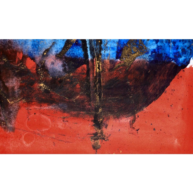 Paper Flecks of Gold - Abstract Composition in Acrylic on Paper by Ricardo De Silva For Sale - Image 7 of 8