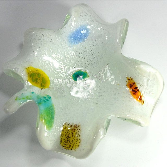 Large Vintage Murano Glass Dish in the style of Barbini, 1960s, in Very Good conditions. Designed 1960 to 1969 This piece...