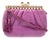 1990s Judith Leiber Karung Snakeskin Amethyst Rose Quartz Gemstones Day Evening Shoulder Handbag For Sale