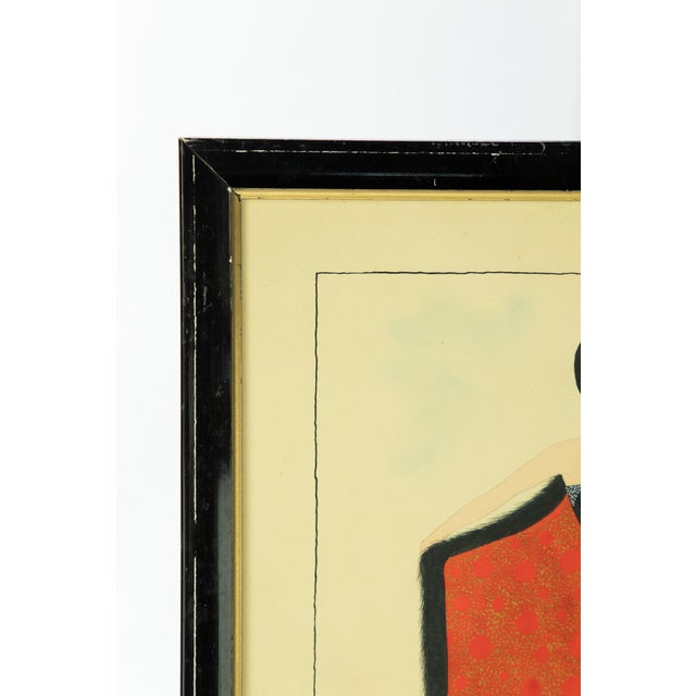 Early 20th Century "Untitled" Erté Fashion Gouache Illustration For Sale - Image 10 of 13