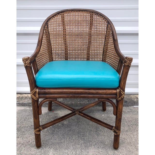 Vintage Mid Century McGuire Rattan & Cane Arm Chair For Sale - Image 11 of 11