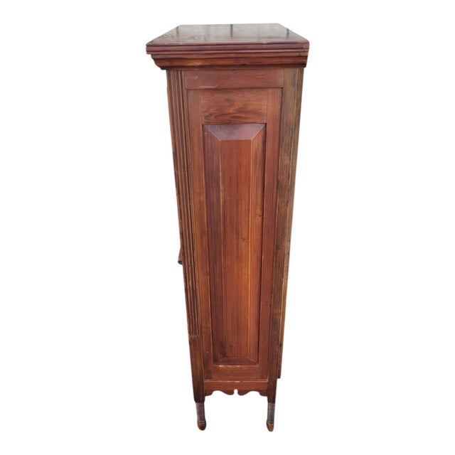 19th C American Grain Painted Rosewood Cabinet Antique Storage Cupboard For Sale - Image 12 of 18