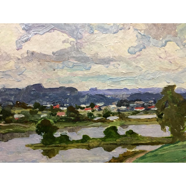 1970s Oil Painting the Freshness of the Natural Korostelev Vladimir Alexandrovich For Sale - Image 9 of 11