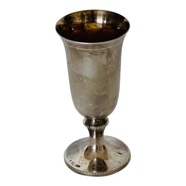 Judaica Silver Small Kiddish Cup Shot Cup For Sale