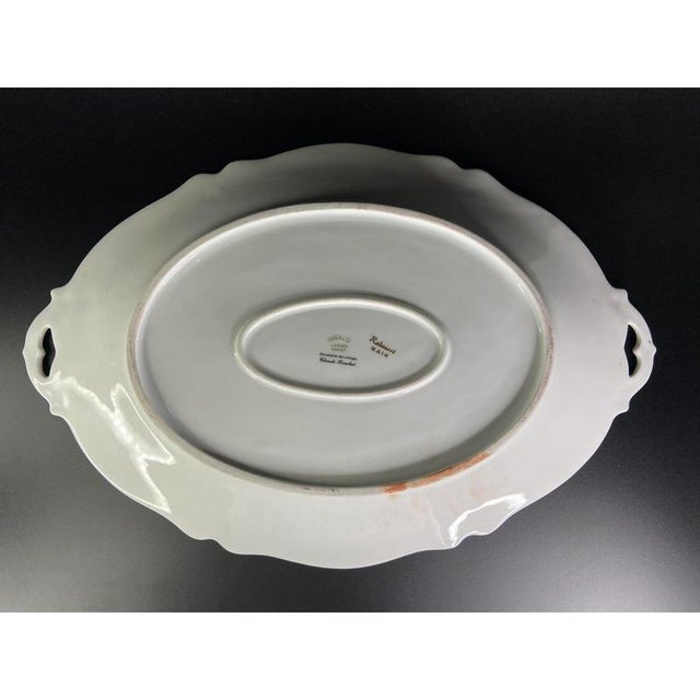 Large Antique Porcelain Plate from Giraud Limoges, France, 1920s For Sale - Image 6 of 8