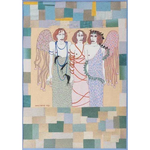 Mixed media on cardboard, signed and dated 1983. Dimensions: 30.5 x 21.5 cm.